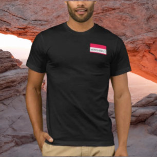 Camiseta Etiqueta de Nome Hostil – Camiseta com Sa