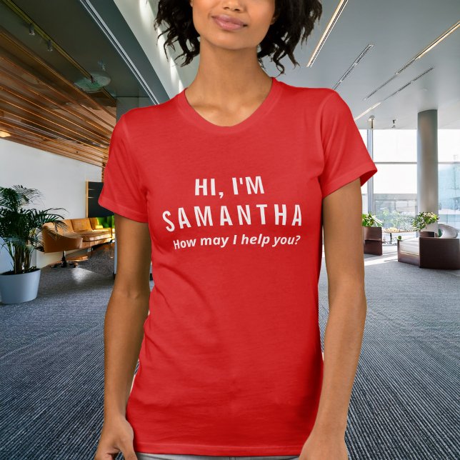 Camiseta Etiqueta de Nome Personalizada para Equipes de Fun (Criador carregado)