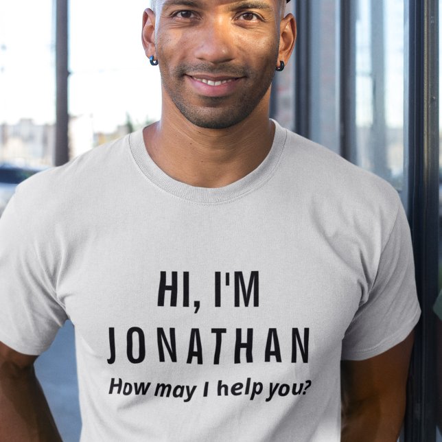 Camiseta Etiqueta de Nome Personalizada para Equipes de Fun (Criador carregado)