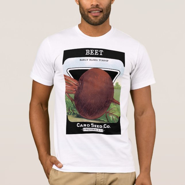 Camiseta Etiqueta de Pacote de Semente de Beet (Frente)