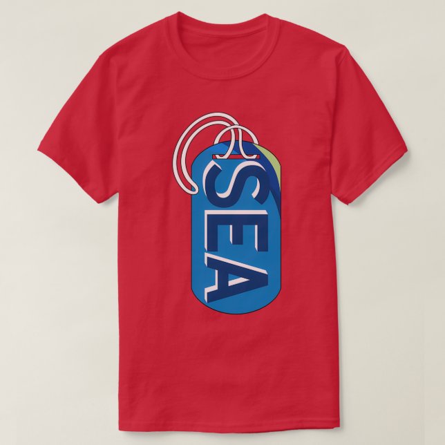 Camiseta Etiqueta de sacos de Seattle (Frente do Design)