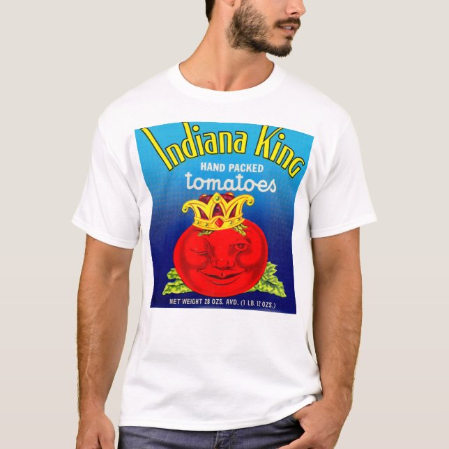 Camiseta etiqueta de tomate do Indiana King (Frente)