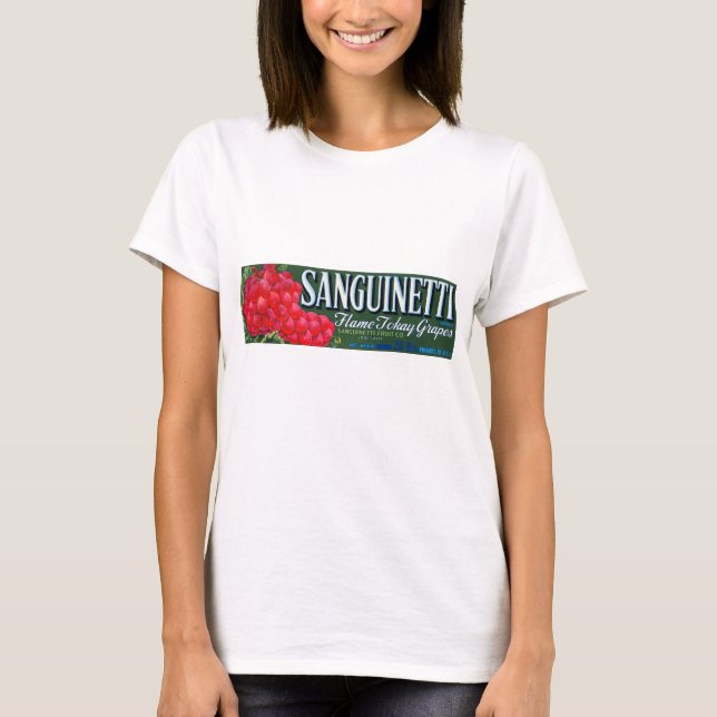 Camiseta Etiqueta de Uvas Sanguinetti (Frente)