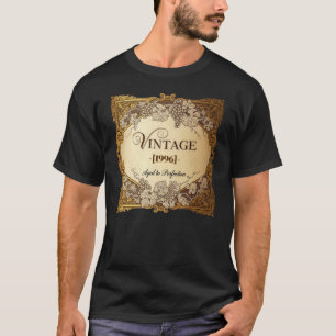 Camiseta Etiqueta de Vintagem - Estilo de Vinho Envelhecido
