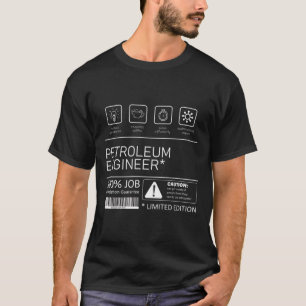 Camiseta etiqueta do produto de qualidade do engenheiro de