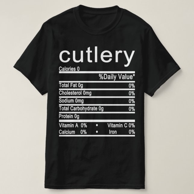 Camiseta etiqueta dos fatos de nutrição (Frente do Design)