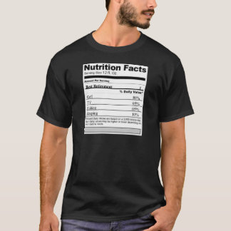 Camiseta Etiqueta engraçada da nutrição da aposentadoria