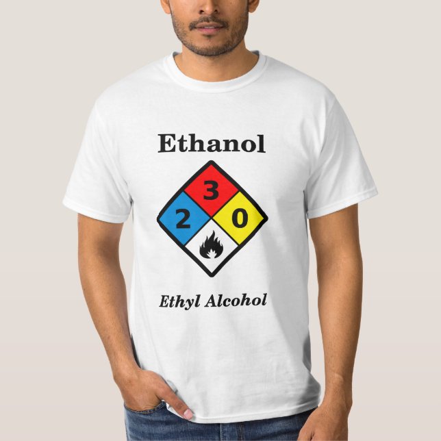 Camiseta Etiqueta MSDS de etanol (Frente)