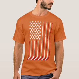 Camiseta Etiquetas de hóquei americanas patriotas e estrela