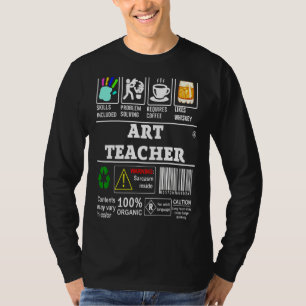 Camiseta Etiquetas para Professores de Arte Incluem Etiquet