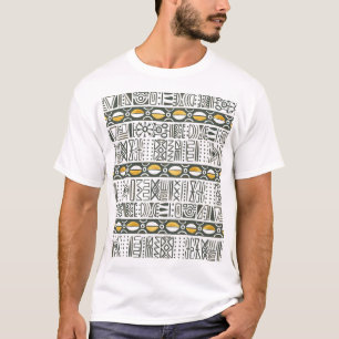 Camiseta Etnia africana, padrão sem costura de aquarela.