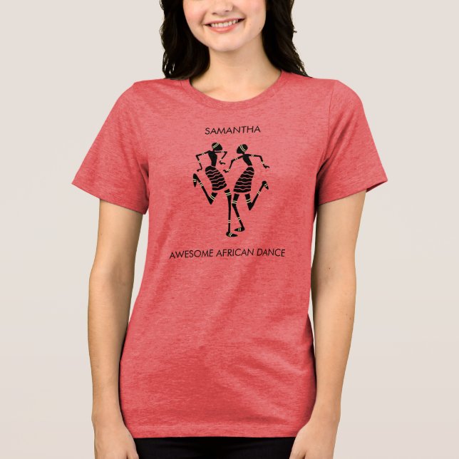 Camiseta Étnica, Arte Africana, dança africana incrível (Frente)
