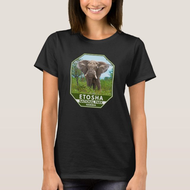 Camiseta Etosha National Park Namibia Elephant Watercolor (Frente)