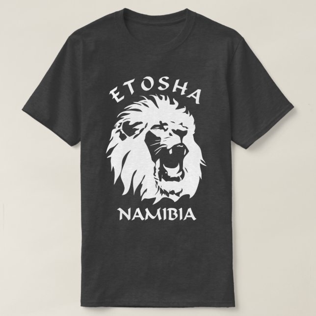 Camiseta Etosha National Park Namibia Lion Face (Frente do Design)