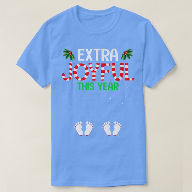 Camiseta Etra Joyful Este Ano Anúncio De Gravidez Chris (Frente do Design)