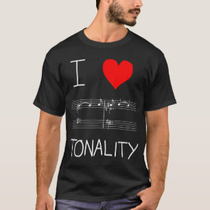Camiseta Eu <3 tonalidade acorde de Tristan (linhas brancas