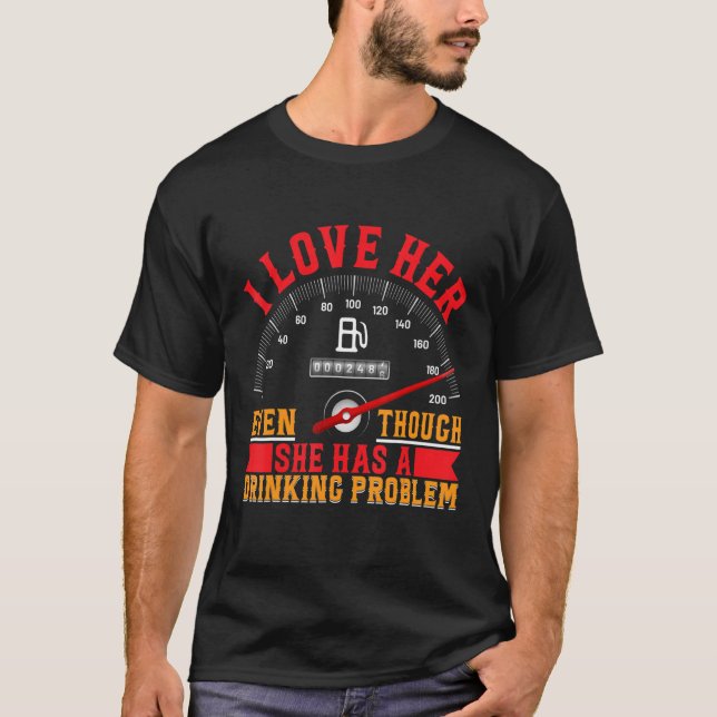 Camiseta Eu A Amo Mesmo Que Ela Tenha Um Problema De Bebend (Frente)