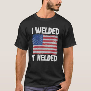 Camiseta Eu A Soldei E Ajudei A Piada Steel American Flag V