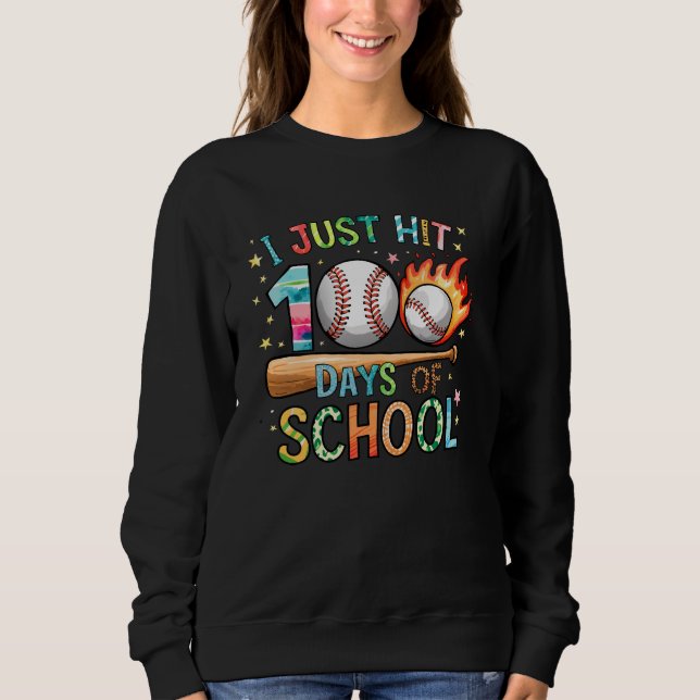 Camiseta Eu Acabei De Atingir 100 Dias De Baseball Escolar  (Frente)