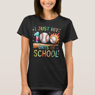 Camiseta Eu Acabei De Atingir 100 Dias De Baseball Escolar 