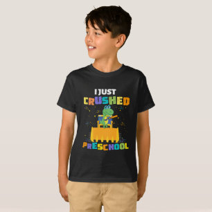 Camiseta Eu acabei de esmagar a pré-escola T Rex Dinossaur 