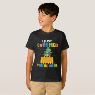 Camiseta Eu acabei de esmagar a pré-escola T Rex Dinossaur