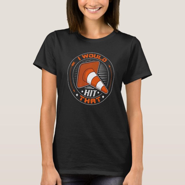 Camiseta Eu acertaria aquela cruz automática com Cone (Frente)