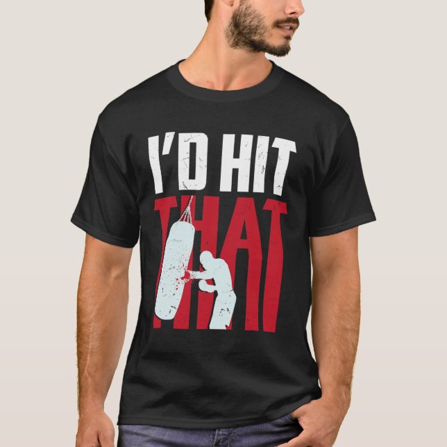 Camiseta Eu Acertaria Aquilo Presente Engraçado de Boxe Kic (Frente)