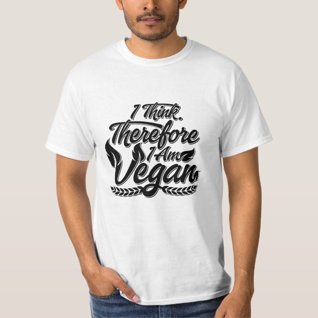 Camiseta Eu Acho, Por Isso Sou Vegan (Frente)