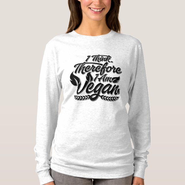 Camiseta Eu Acho, Por Isso Sou Vegan (Frente)