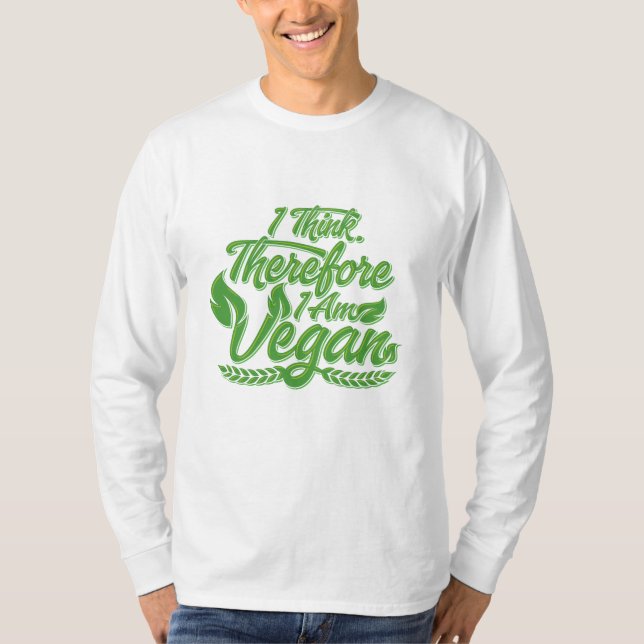 Camiseta Eu Acho, Por Isso Sou Vegan (Frente)