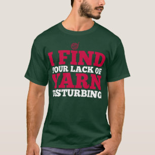 Camiseta Eu acho que sua falta de fio perturbando o branco