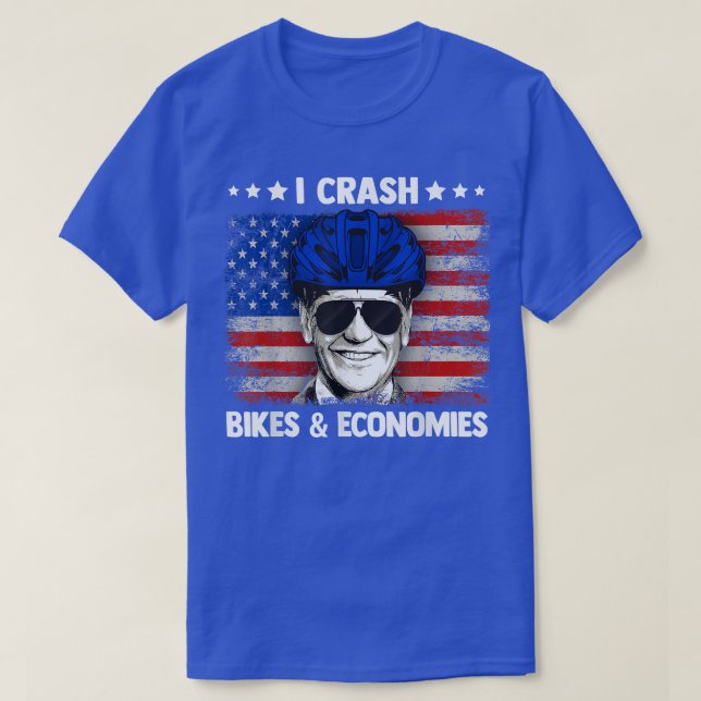 Camiseta Eu Acidente De Bicicleta Engraçado E Economias (Frente do Design)
