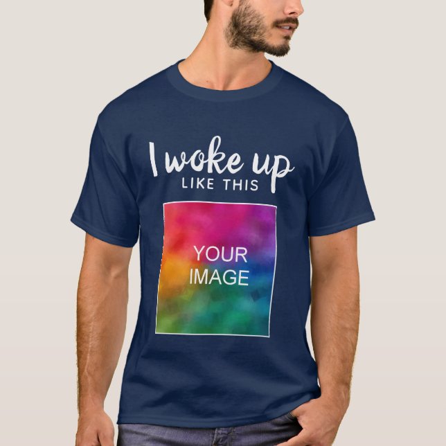 Camiseta Eu Acordei Como Este Mens Personalizado Moderno En (Frente)