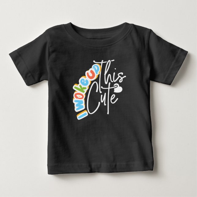 Camiseta Eu Acordei Este Presente de Bebê Fofo para Chás de (Frente)