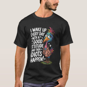 Camiseta Eu acordo todos os dias com uma boa atitude e depo