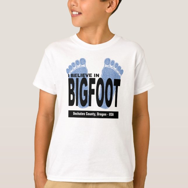 Camiseta Eu acredito em Bigfoot (Frente)