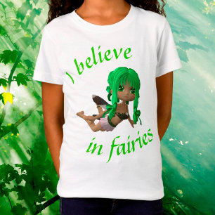 Camiseta Eu acredito em fadas para meninas