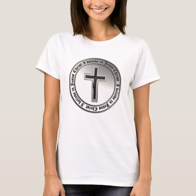 Camiseta Eu acredito em Jesus Cristo (Frente)