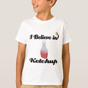 Camiseta eu acredito em ketchup