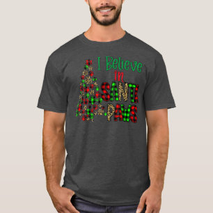 Camiseta Eu Acredito Em Papais noeis Com Patas De Árvores D