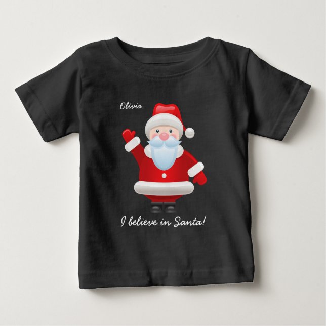 Camiseta Eu acredito em Papais noeis. Natal engraçado para  (Frente)