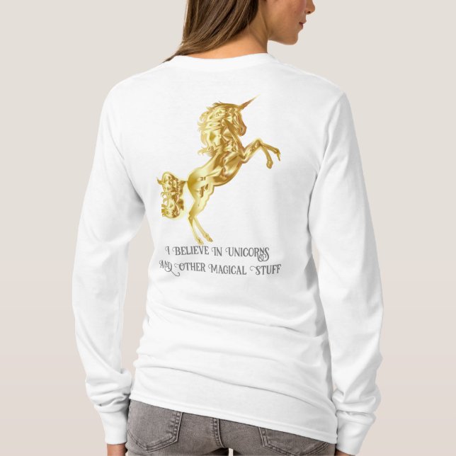 Camiseta Eu acredito em Unicórnios (Verso)