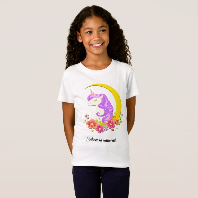 Camiseta Eu Acredito em Unicórnios (Frente Completa)