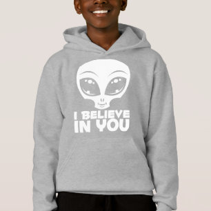 Camiseta Eu Acredito em Você Alien Em Branco