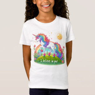 Camiseta Eu acredito em você unicórnio