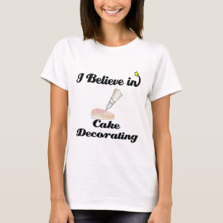 Camiseta eu acredito na decoração de bolos