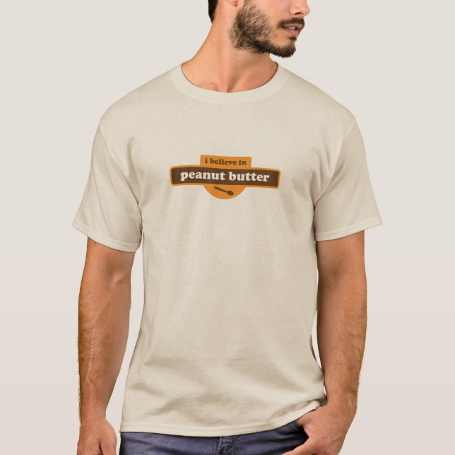 Camiseta Eu acredito na manteiga de amendoim (Frente)