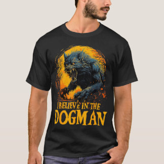 Camiseta Eu acredito no Dogman Michigan Cryptid LBL Crypt