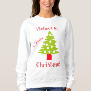 Camiseta Eu acredito no Natal e numa árvore